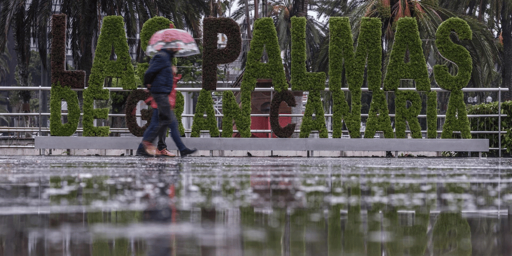 Las Palmas de Gran Canarias podrían acumular 100 litros de agua por metro cuadrado en 12 horas